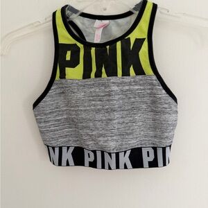 Victoria's Secret PINK White Tank with Black Trim